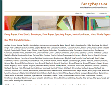 Tablet Screenshot of fancypaper.ca